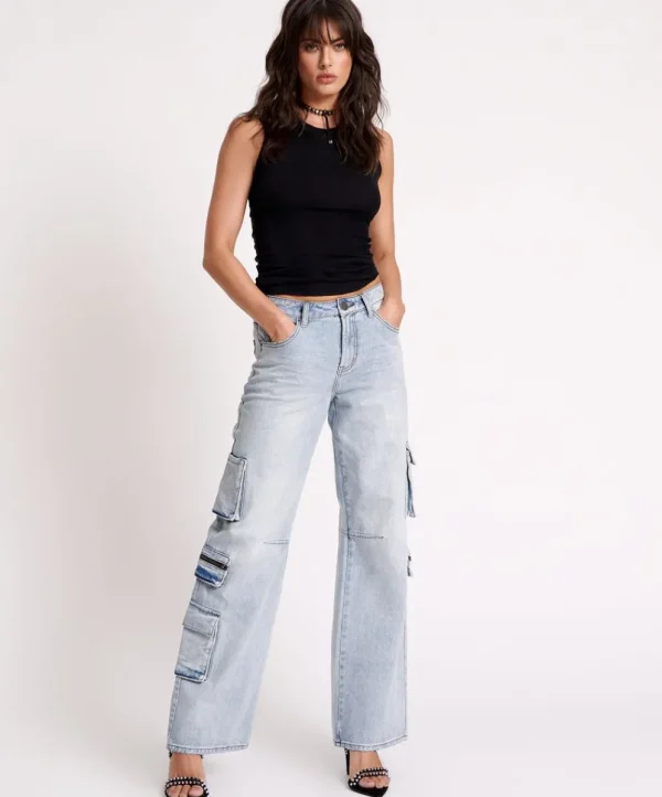 ONE TEASPOON Dream Cargo Jackson Wide Leg Jeans | Women Denim Jeans