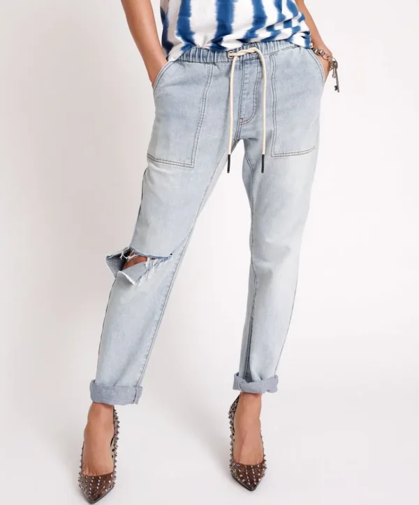 ONE TEASPOON Dream Shabbies Drawstring Boyfriend Jeans | Women Denim Jeans