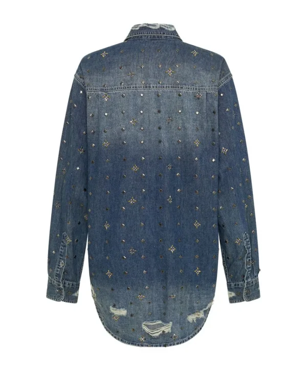 ONE TEASPOON Embellished Everyday Denim Shirt | Women Shirts