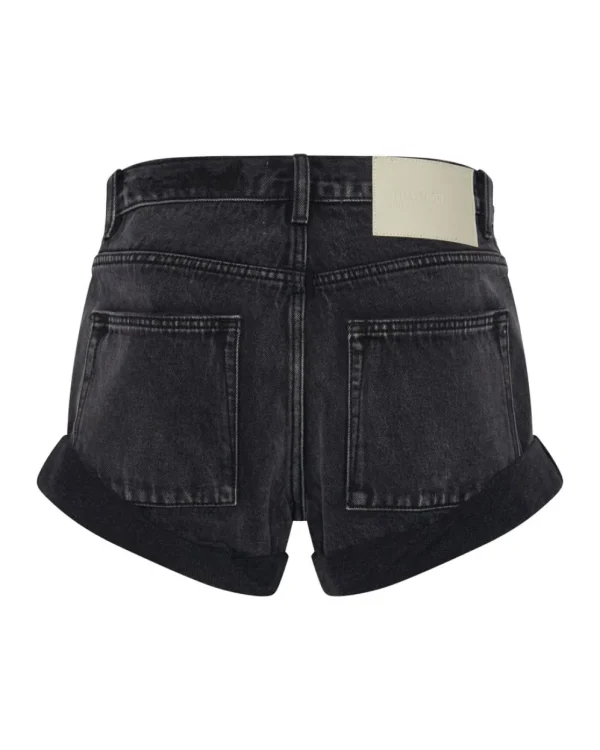 ONE TEASPOON Faded Black Smiths Tailored Low Waist Denim Shorts | Women Denim Shorts