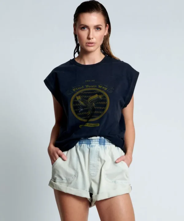 ONE TEASPOON Faded Blue Luxe Stretch Hunters Boyfriend Shorts | Women Denim Shorts