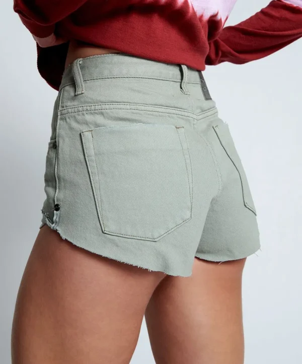 ONE TEASPOON Faded Khaki The One Shorts | Women Denim Shorts