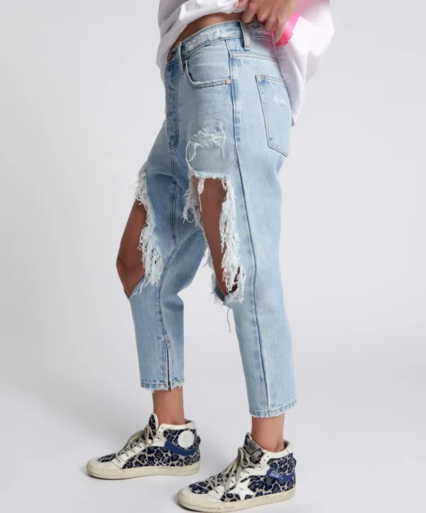 ONE TEASPOON Fleetwood Kingpins Cropped Boyfriend Jeans | Women Denim Jeans