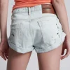 ONE TEASPOON Florence Painted Bandits Low Waist Denim Shorts | Women Denim Shorts