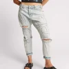 ONE TEASPOON Florence Painted Saints Boyfriend Jeans | Women Denim Jeans