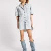 ONE TEASPOON Florence Paris Denim Shirt Dress | Women Midi & Maxi Dresses