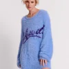 ONE TEASPOON Fluffy Cornflower Howdy Knit Sweater Dress | Women Knitwear