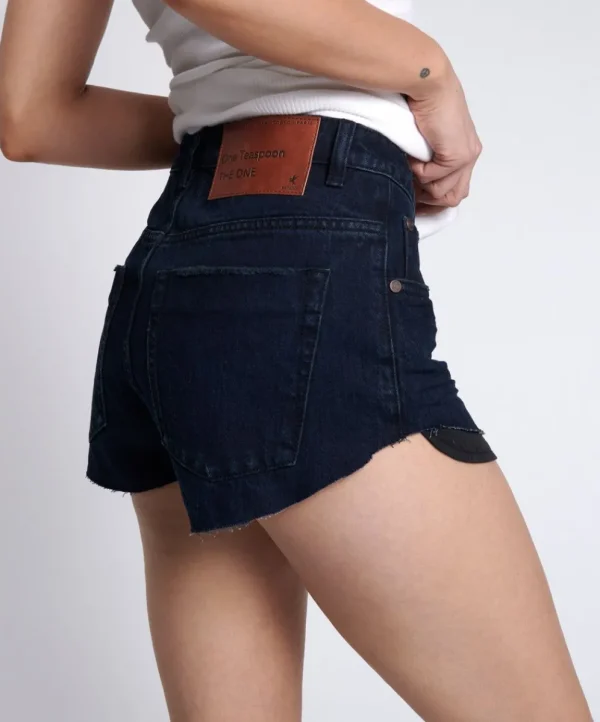 ONE TEASPOON Fox Black The One Shorts | Women Denim Shorts