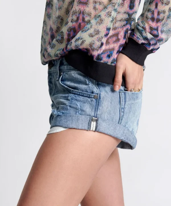 ONE TEASPOON Fresh Blue Bandit Low Waist Denim Shorts | Women Denim Shorts