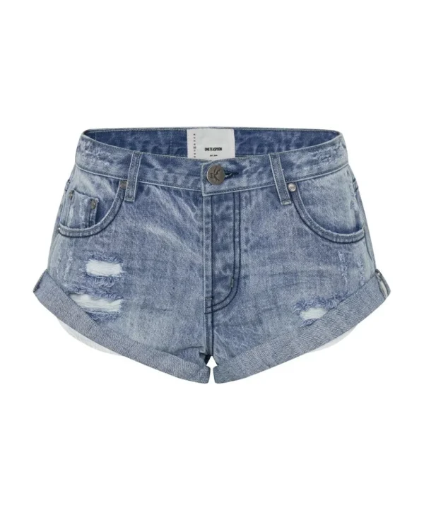 ONE TEASPOON Fresh Blue Bandit Low Waist Denim Shorts | Women Denim Shorts