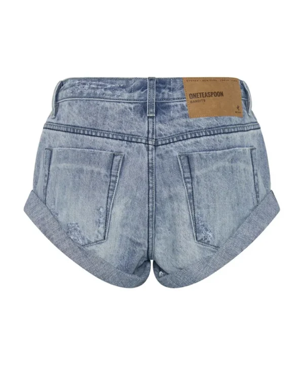 ONE TEASPOON Fresh Blue Bandit Low Waist Denim Shorts | Women Denim Shorts