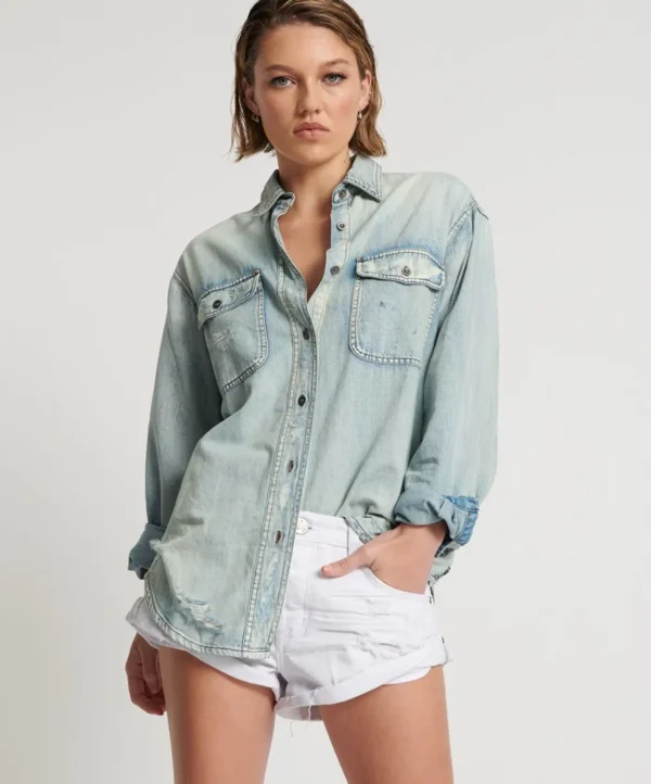 ONE TEASPOON Fresh White Bandits Low Waist Denim Shorts | Women Denim Shorts