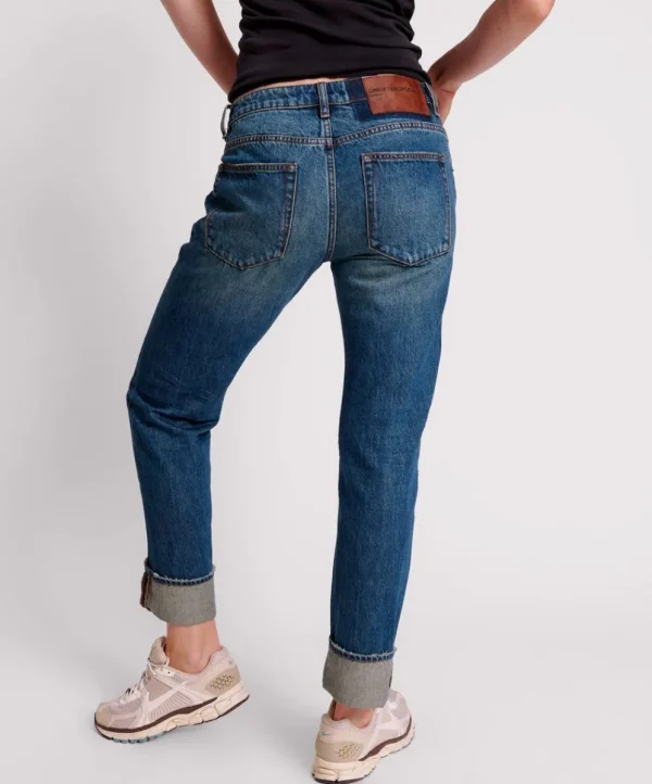 ONE TEASPOON Gritty Blue Truckers Low Waist Straight Leg Jeans | Women Denim Jeans