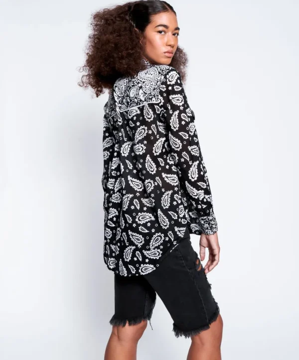 ONE TEASPOON Hand Batik Paisley Western Shirt | Women Shirts