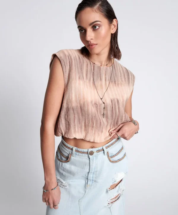 ONE TEASPOON Hand Dyed Backless Bubble Top | Women Tops