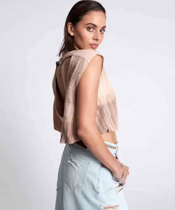 ONE TEASPOON Hand Dyed Backless Bubble Top | Women Tops