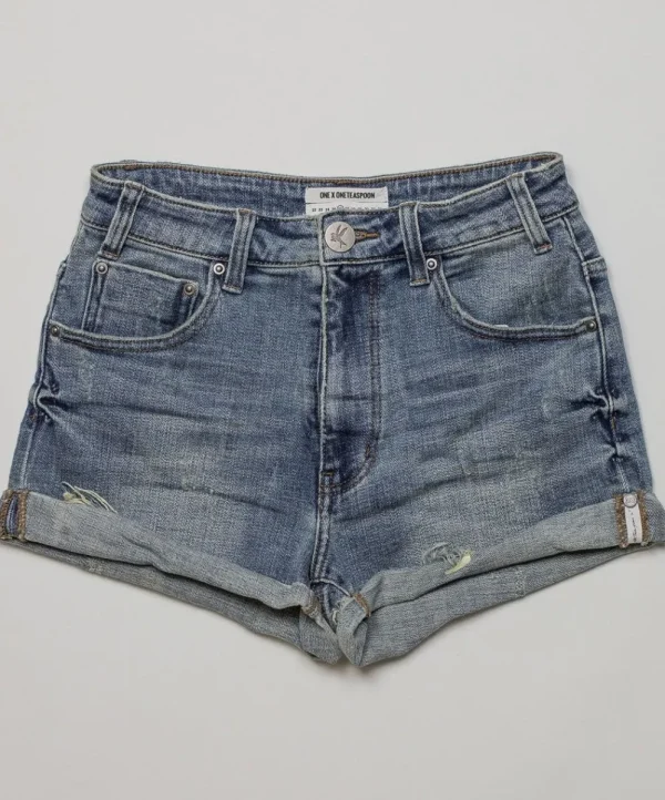 ONE TEASPOON Harlets High Waist Stretch Denim Shorts | Women Denim Shorts