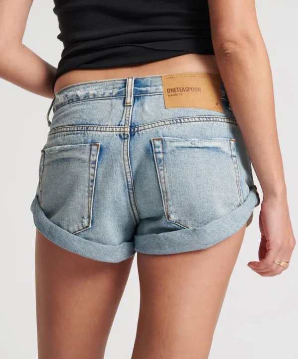 ONE TEASPOON Hendrixe Bandits Low Waist Denim Shorts | Women Denim Shorts