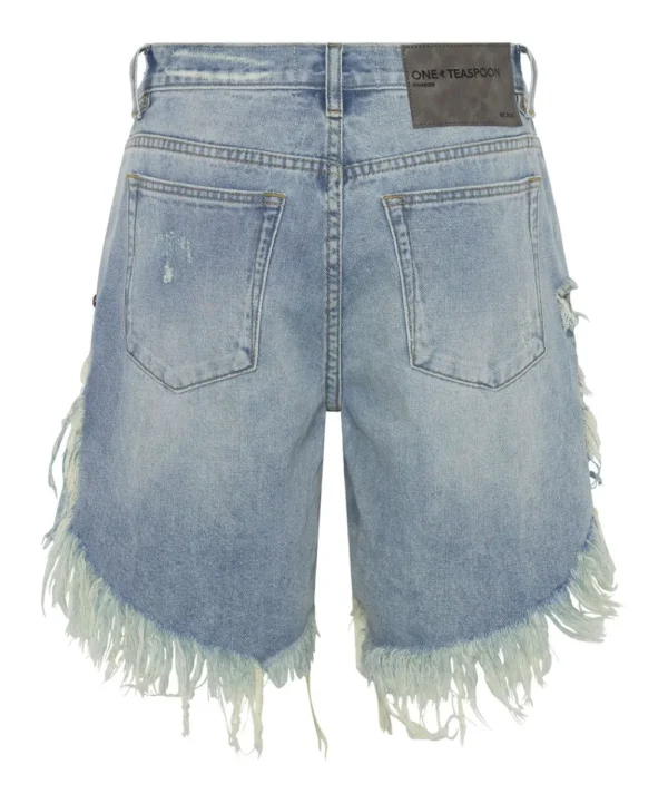 ONE TEASPOON Hendrixe Frankies Long Length Denim Shorts | Women Denim Shorts