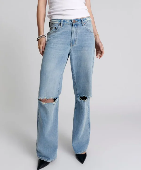 ONE TEASPOON Hendrixe Jackson Mid Waist Wide Leg Jeans | Women Denim Jeans