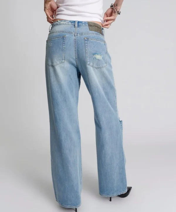 ONE TEASPOON Hendrixe Jackson Mid Waist Wide Leg Jeans | Women Denim Jeans