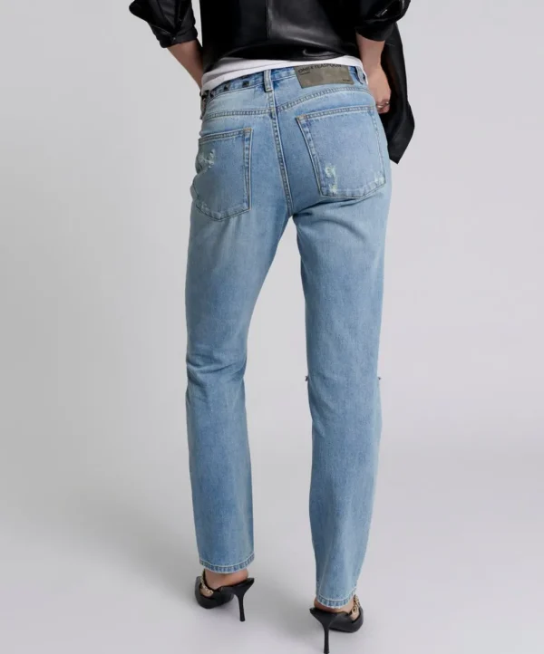 ONE TEASPOON Hendrixe Truckers Mid Rise Straight Leg Jeans | Women Denim Jeans