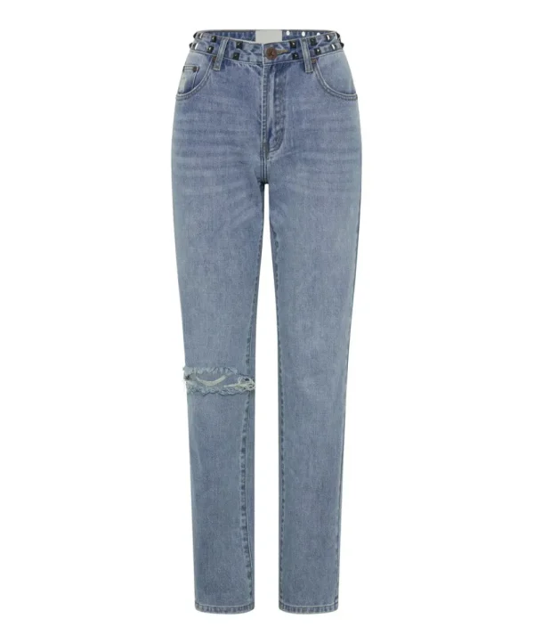 ONE TEASPOON Hendrixe Truckers Mid Rise Straight Leg Jeans | Women Denim Jeans