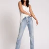 ONE TEASPOON Hendrixe Truckers Mid Waist Straight Leg Jeans | Women Denim Jeans