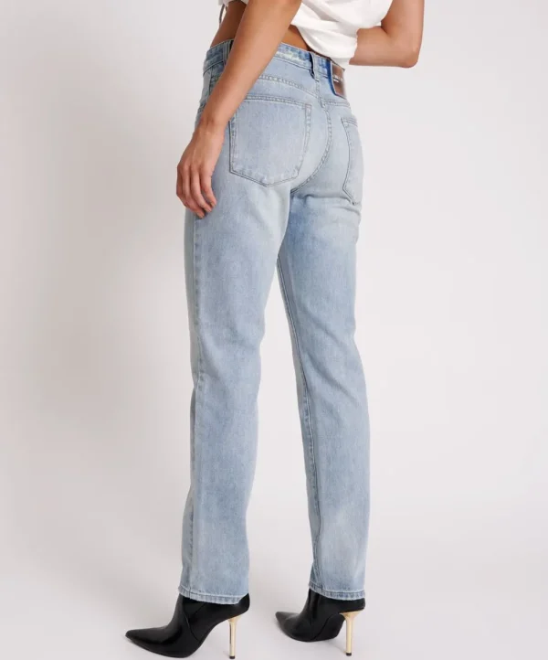 ONE TEASPOON Hendrixe Truckers Mid Waist Straight Leg Jeans | Women Denim Jeans