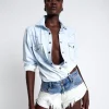 ONE TEASPOON Hollywood Dip Dye Rollers Denim Shorts | Women Denim Shorts