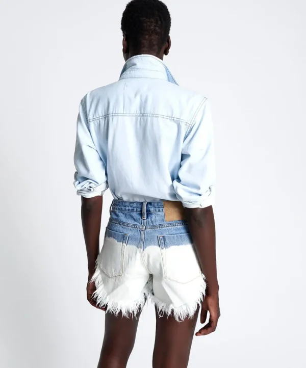 ONE TEASPOON Hollywood Dip Dye Rollers Denim Shorts | Women Denim Shorts