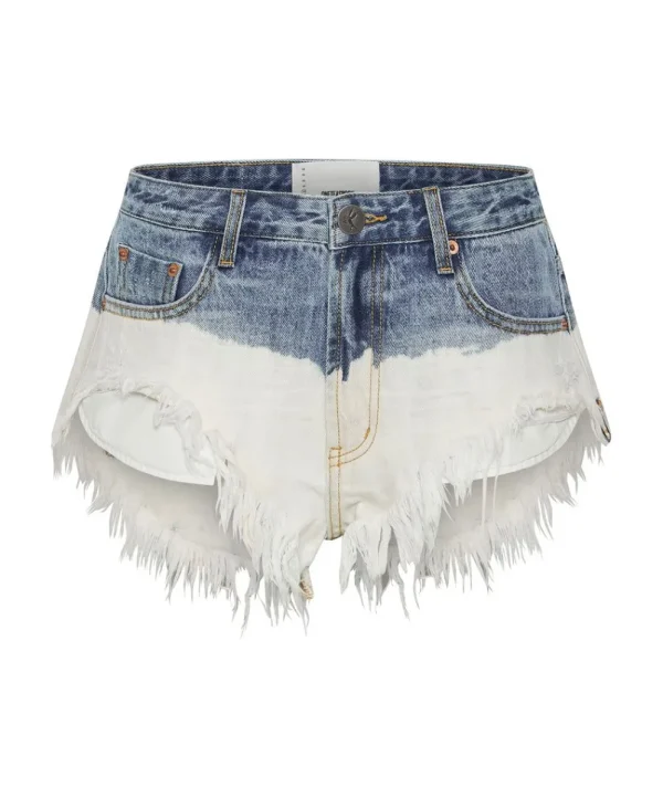 ONE TEASPOON Hollywood Dip Dye Rollers Denim Shorts | Women Denim Shorts