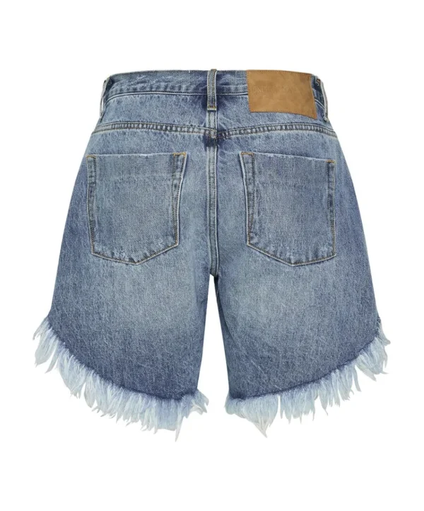 ONE TEASPOON Hollywood Frankies Long Length Denim Shorts | Women Denim Shorts