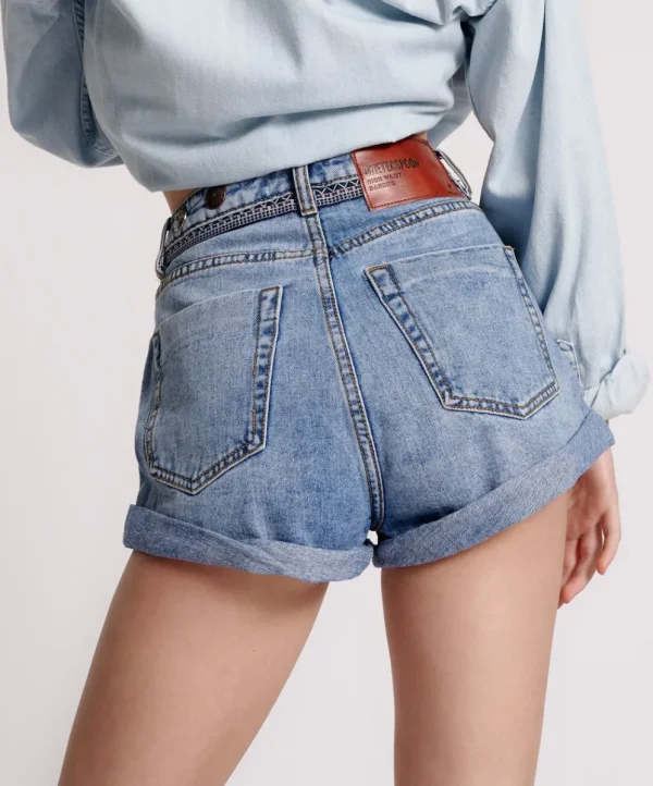 ONE TEASPOON Hollywood Hills Bandits High Waist Denim Shorts | Women Denim Shorts