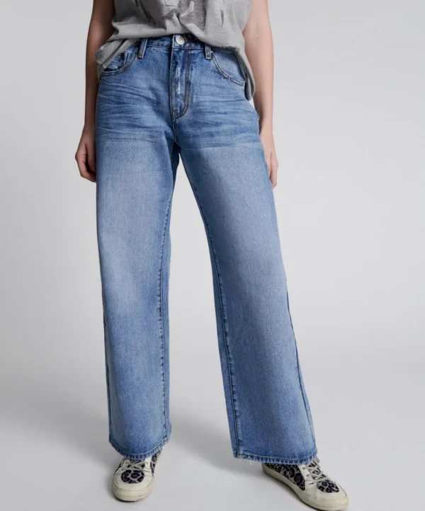 ONE TEASPOON Hollywood Jackson Mid Waist Wide Leg Jeans | Women Denim Jeans