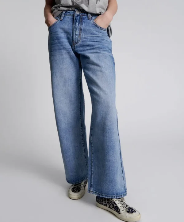 ONE TEASPOON Hollywood Jackson Mid Waist Wide Leg Jeans | Women Denim Jeans