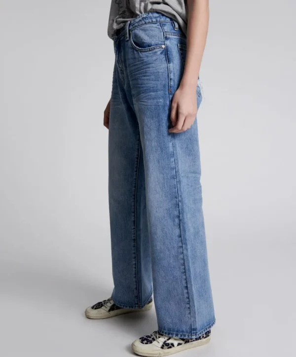 ONE TEASPOON Hollywood Jackson Mid Waist Wide Leg Jeans | Women Denim Jeans