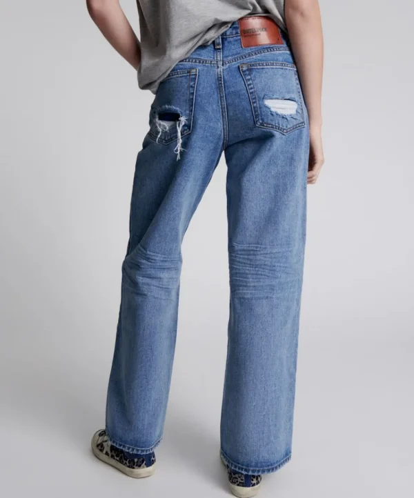 ONE TEASPOON Hollywood Jackson Mid Waist Wide Leg Jeans | Women Denim Jeans