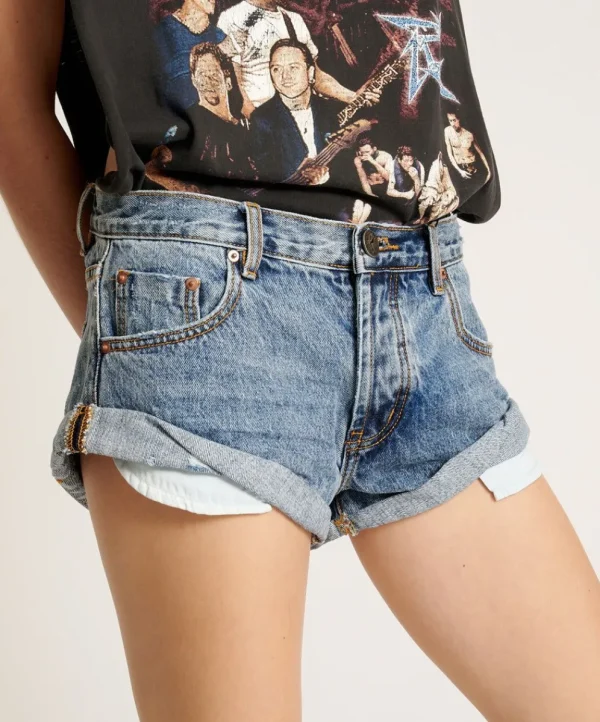 ONE TEASPOON Hollywood Low Waist Bandit Denim Shorts | Women Denim Shorts