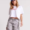 ONE TEASPOON Howdy Boxy Crop Tee | Women Graphic Tees