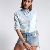 ONE TEASPOON Jailbird Le Wolves Mid Waist Denim Shorts | Women Denim Shorts