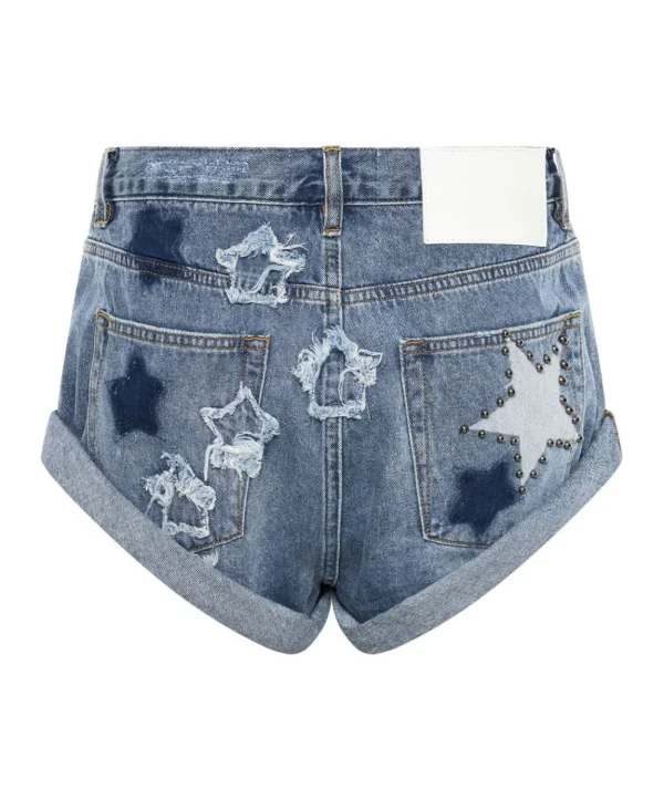 ONE TEASPOON Johnny Blue Star Bandits Low Waist Denim Shorts | Women Denim Shorts