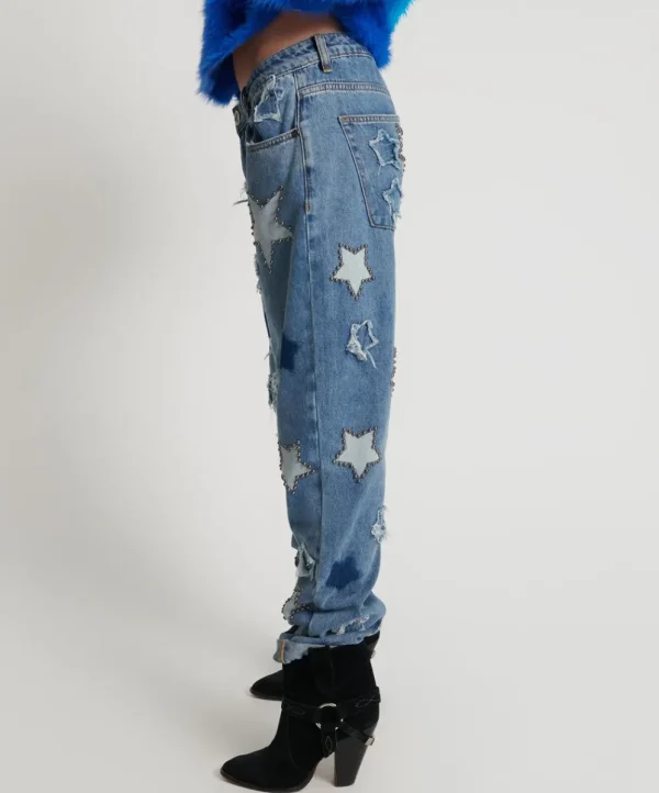 ONE TEASPOON Johnny Blue Star Saints Boyfriend Jeans | Women Denim Jeans