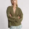 ONE TEASPOON Johnny Linen Lace Up Shirt | Women Tops