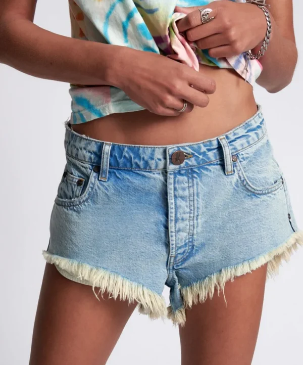 ONE TEASPOON Kansas Acid Rollers Denim Shorts | Women Denim Shorts