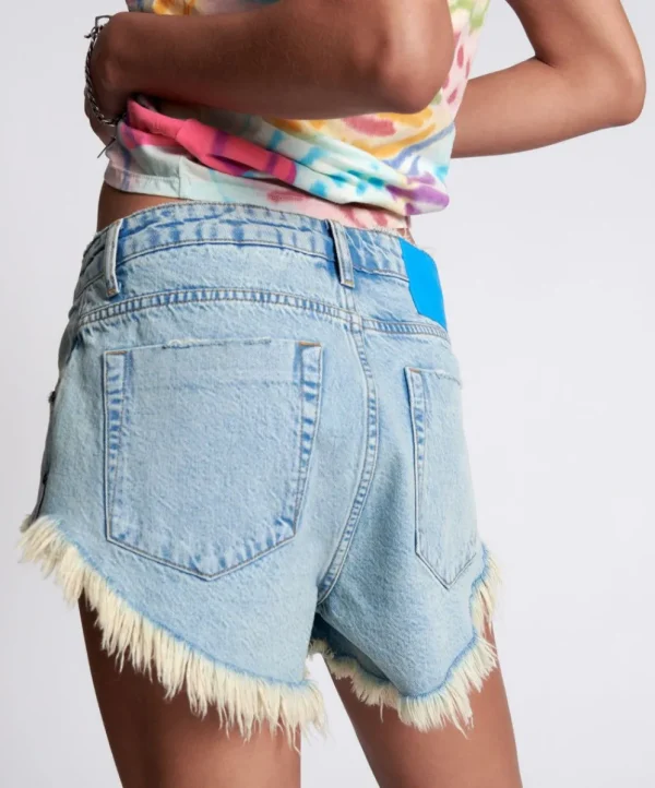 ONE TEASPOON Kansas Acid Rollers Denim Shorts | Women Denim Shorts