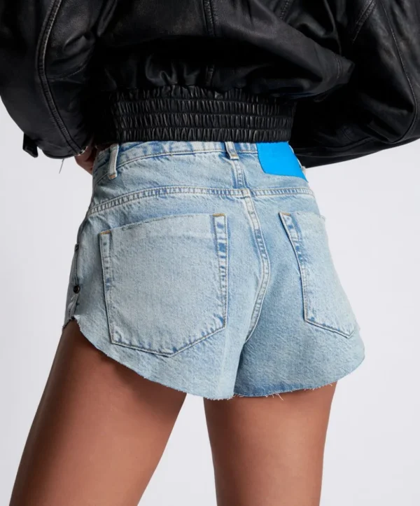 ONE TEASPOON Kansas Acid The One Fitted Cheeky Denim Shorts | Women Denim Shorts