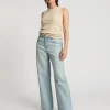 ONE TEASPOON Kansas Blue Jackson Mid Waist Wide Leg Jeans | Women Denim Jeans