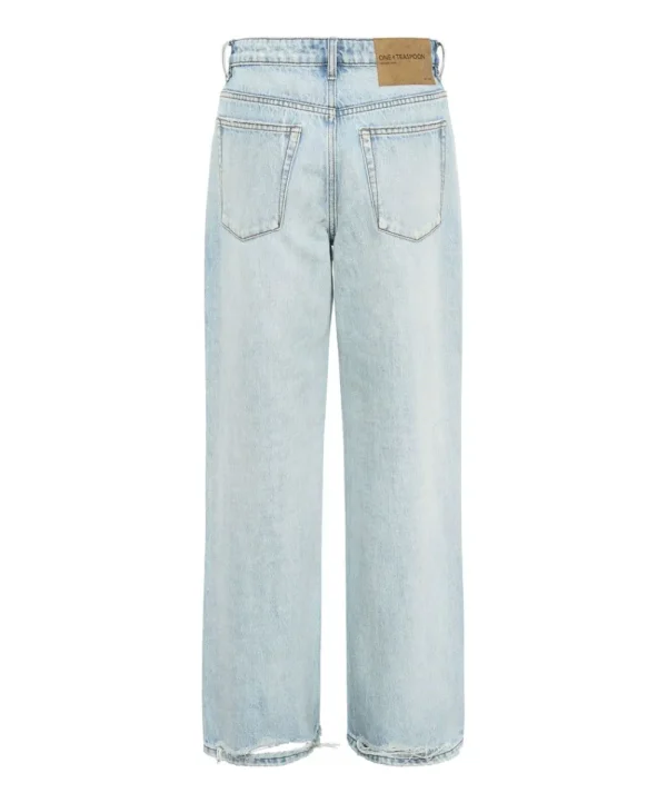 ONE TEASPOON Kansas Blue Jackson Mid Waist Wide Leg Jeans | Women Denim Jeans