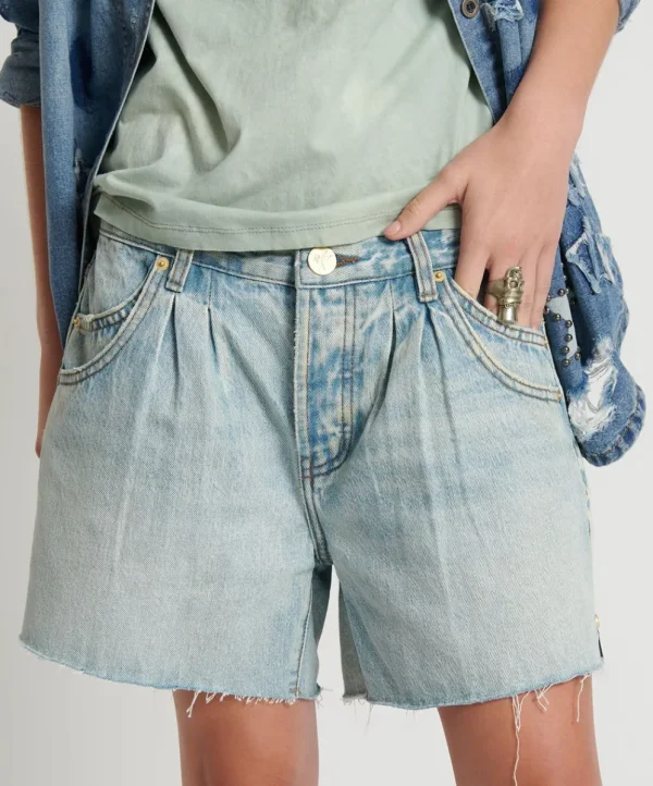 ONE TEASPOON Kansas Blue Super Relaxed Shaker Shorts | Women Denim Shorts